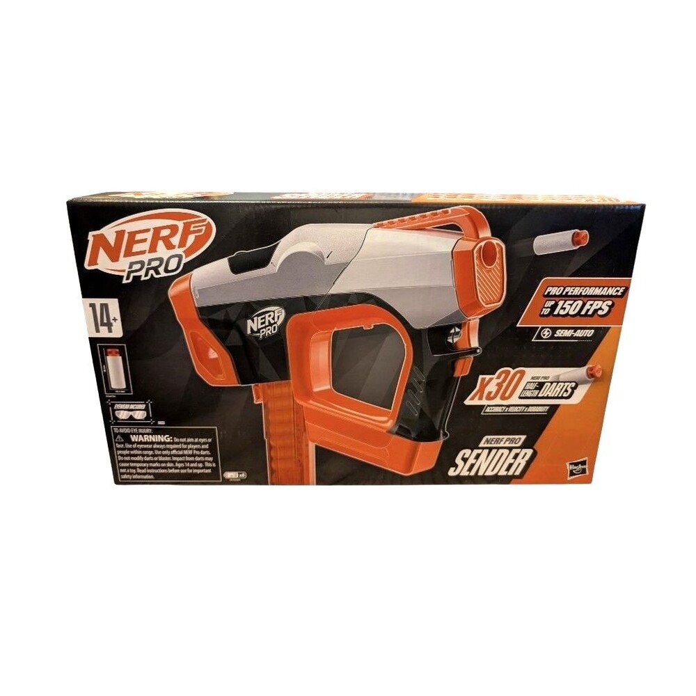 Nerf Pro SENDER Blaster Gun Shoots Up To 150 FPS! x30 Half Length Darts New